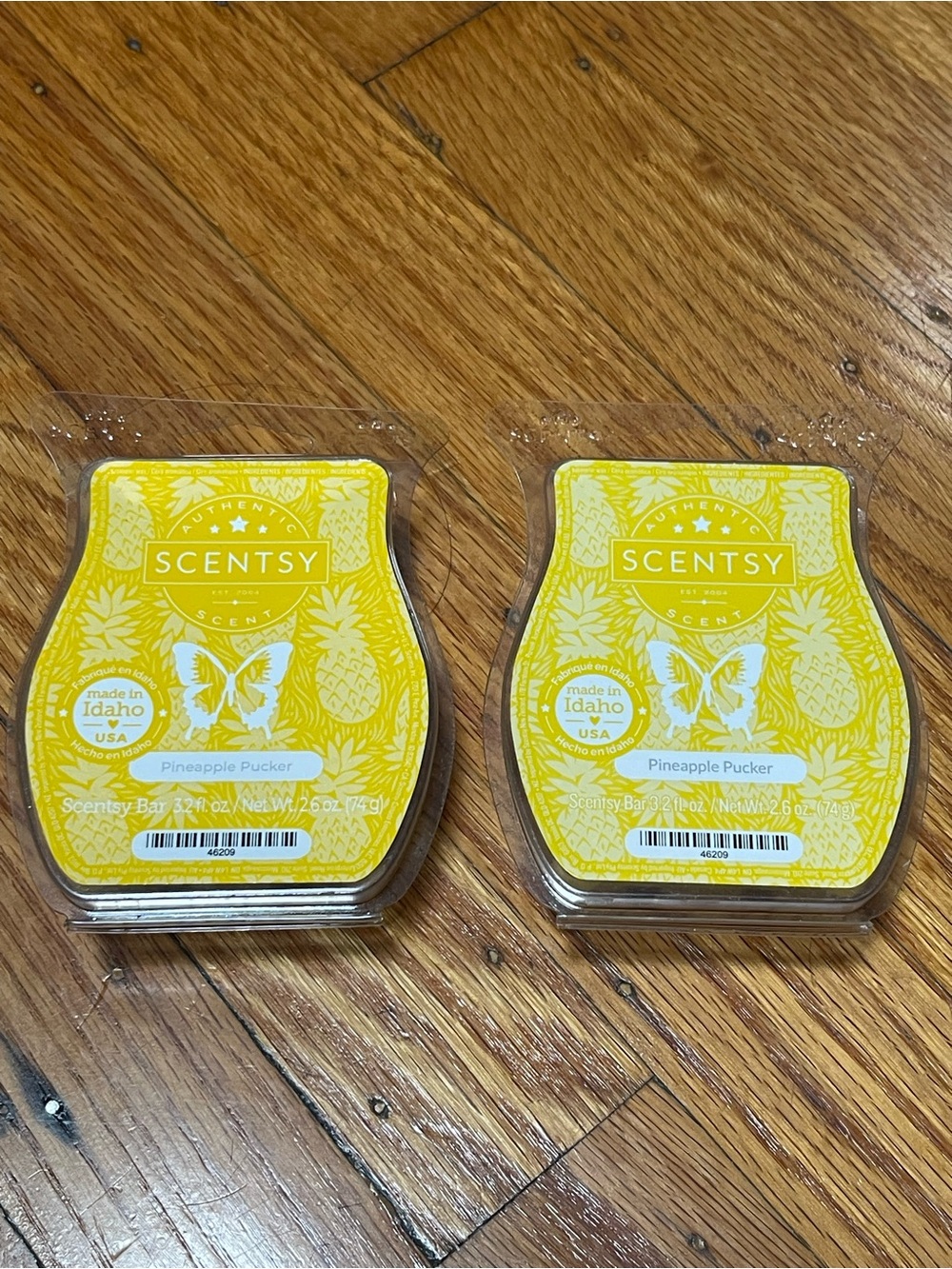 Scentsy Pineapple Pucker Wax Bars - Set of 2
